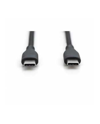 DIGITUS USB-C Silicone charging cable USB-C - USB-C 0.5m USB 2.0 60W Kolor: CZARNY