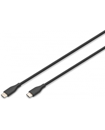 DIGITUS USB-C Silicone charging cable USB-C - USB-C 1m USB 2.0 60W Kolor: CZARNY nr 1