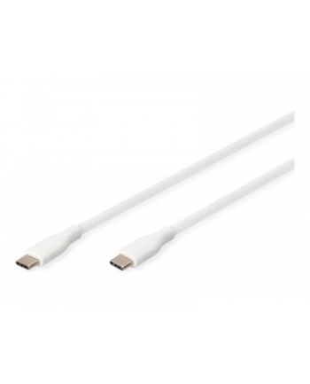 DIGITUS USB-C Silicone charging cable USB-C - USB-C 1m USB 2.0 60W Kolor: BIAŁY