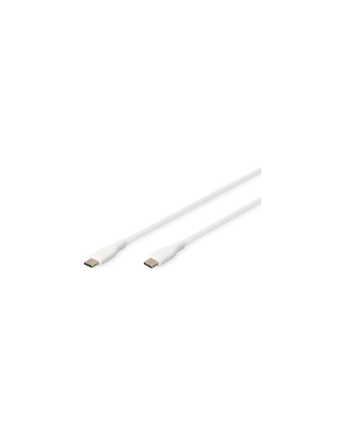 DIGITUS USB-C Silicone charging cable USB-C - USB-C 1m USB 2.0 60W Kolor: BIAŁY główny