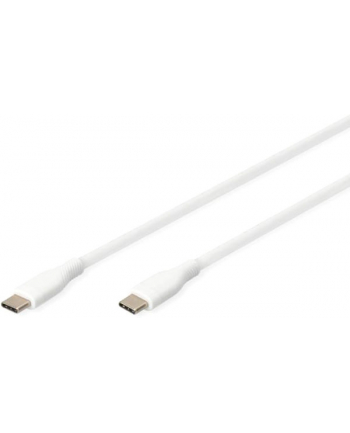 DIGITUS USB-C Silicone charging cable USB-C - USB-C 1m USB 2.0 60W Kolor: BIAŁY nr 1