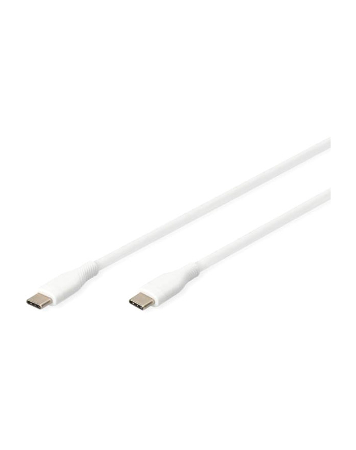 DIGITUS USB-C Silicone charging cable USB-C - USB-C 1m USB 2.0 60W Kolor: BIAŁY główny