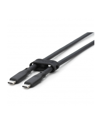 DIGITUS USB Silicone connection cable USB-C - USB-C 1m USB 3.2 Gen2 10G 4K 100W Kolor: CZARNY