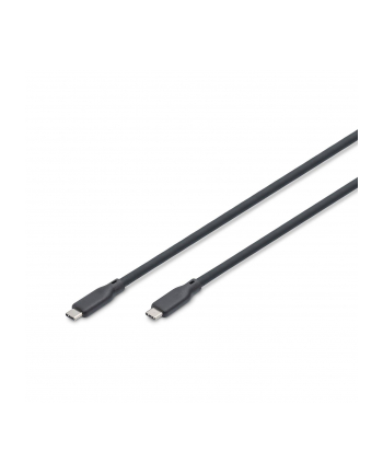 DIGITUS USB Silicone connection cable USB-C - USB-C 2m USB 3.2 Gen1 5G 4K 100W Kolor: CZARNY