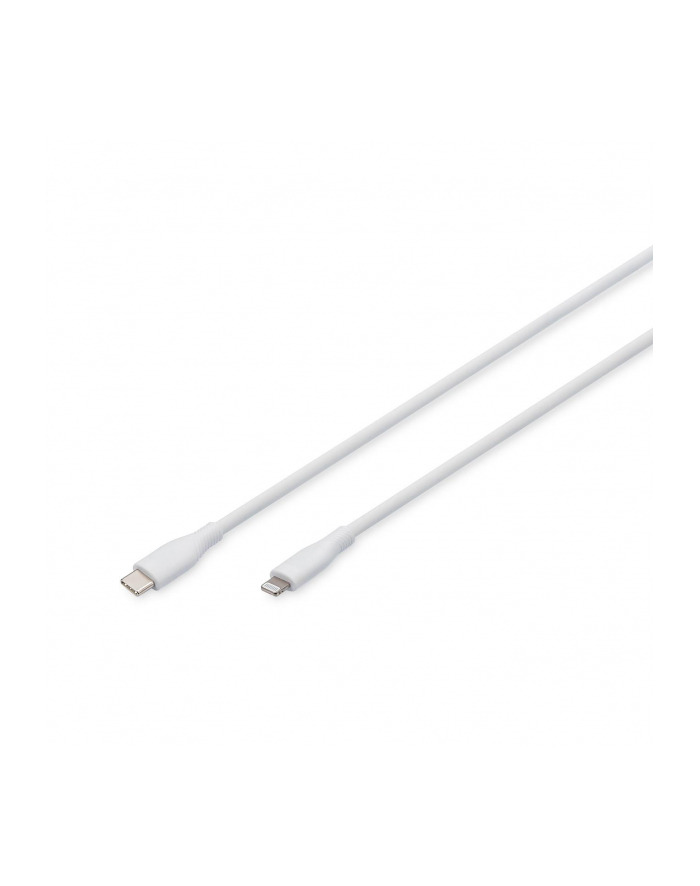 DIGITUS USB Silicone charging cable USB-C - Lightning 0.5m USB 2.0 60W Kolor: BIAŁY główny