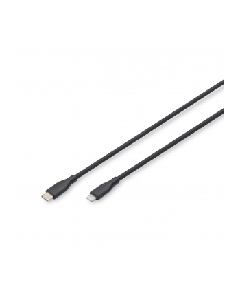 DIGITUS USB Silicone charging cable USB-C - Lightning 1m USB 2.0 60W Kolor: CZARNY