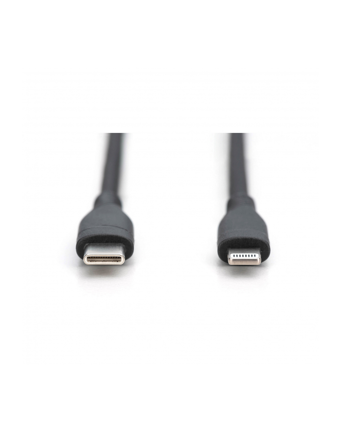 DIGITUS USB Silicone charging cable USB-C - Lightning 1m USB 2.0 60W Kolor: CZARNY główny