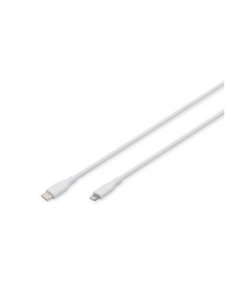 DIGITUS USB Silicone charging cable USB-C - Lightning 1m USB 2.0 60W Kolor: BIAŁY