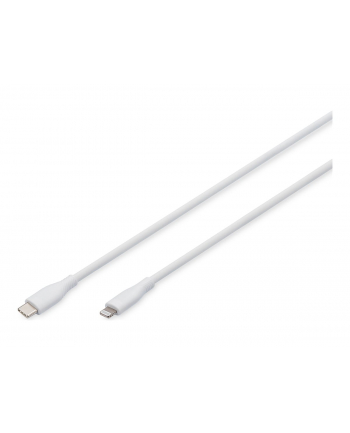 DIGITUS USB Silicone charging cable USB-C - Lightning 1m USB 2.0 60W Kolor: BIAŁY
