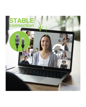TECHLY Kabel sieciowy USB-A na Gigabit Ethernet RJ45 1m nr 2