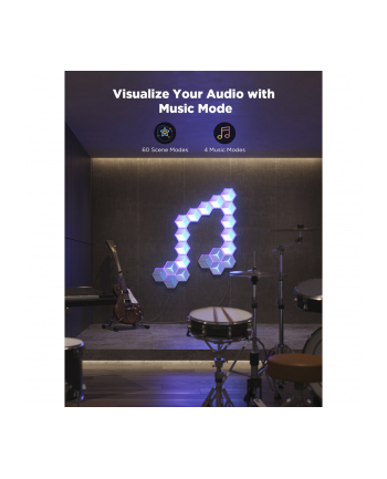 Govee H606A Glide Hexagon Light Panels Ultra 7-pack | Oświetlenie LED | RGBIC, 24GHz Wi-Fi, Bluetooth