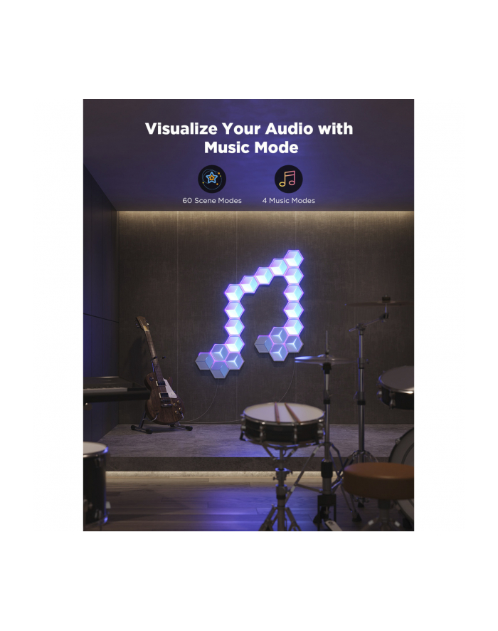 Govee H606A Glide Hexagon Light Panels Ultra 7-pack | Oświetlenie LED | RGBIC, 24GHz Wi-Fi, Bluetooth główny