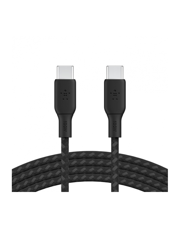 belkin Kabel w oplocie USB-C do USB-C 100W 2m czarny główny