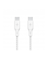 belkin Kabel w oplocie USB-C do USB-C 100W 2m biały - nr 1