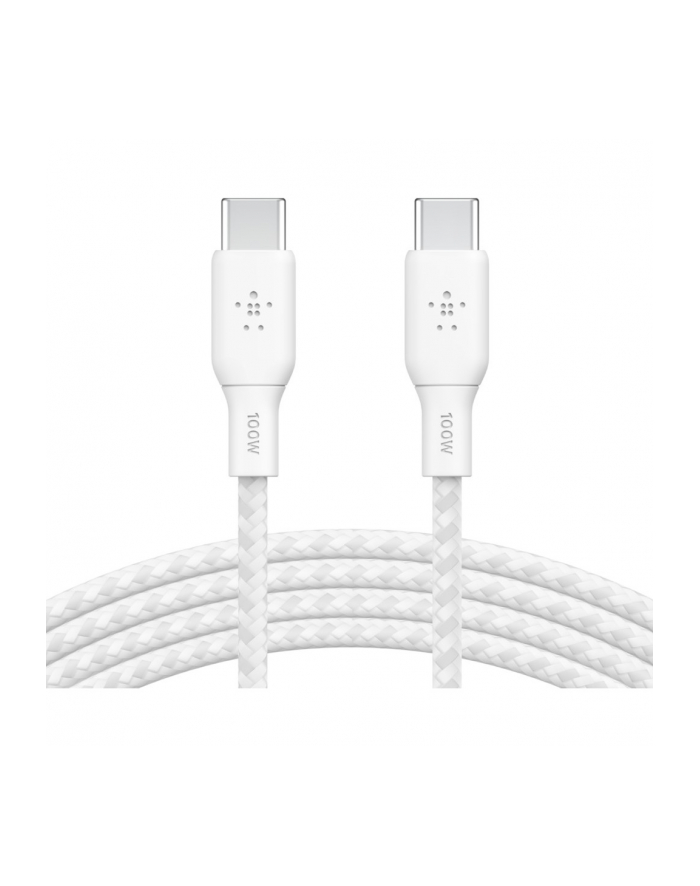 belkin Kabel w oplocie USB-C do USB-C 100W 2m biały główny