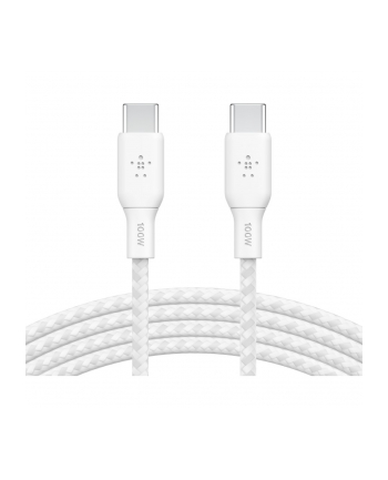 belkin Kabel w oplocie USB-C do USB-C 100W 3m biały