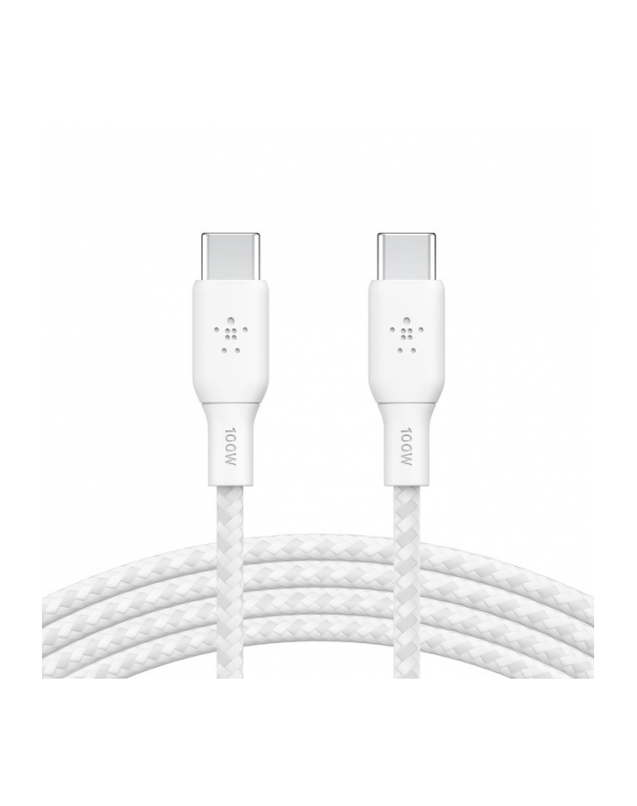 belkin Kabel w oplocie USB-C do USB-C 100W 3m biały główny