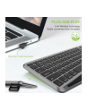 techly Klawiatura bezprzewodowa BT/RF 2.4GHz touchpad LED - nr 24