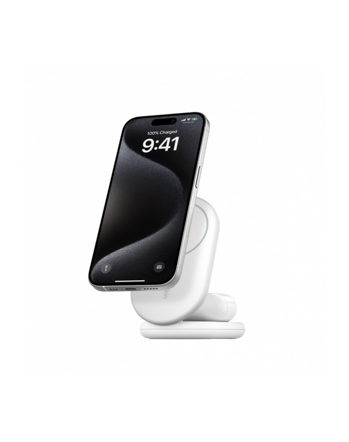 belkin Magnetyczna podstawka ładująca BOOSTCHARGE 2w1 Qi2 15W biała składana główny