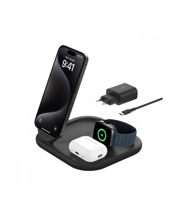 belkin Magnetyczna podstawka ładująca BOOSTCHARGE 3w1 Qi2 15W czarna składana