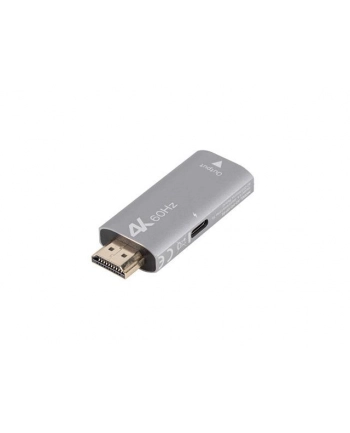 Adapter Lanberg HDMI (M) -> Displayport (F) 4K srebrny