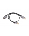Kabel adapter Lanberg HDMI (M) -> Displayport (F) 4K na kablu 20cm srebrny - nr 3