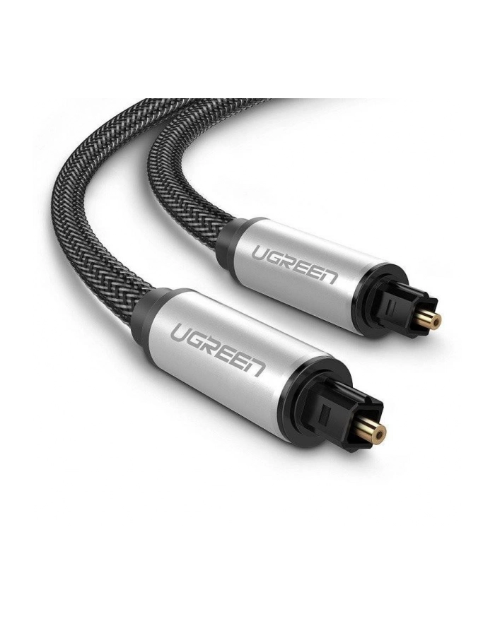 Ugreen optyczny Toslink Audio, aluminiowy z oplotem, 1.5m szary główny