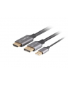 Kabel adapter Lanberg HDMI (M) -> Displayport (M) 1M 4K czarny - nr 1