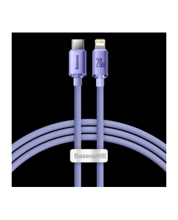 Baseus lightning - USB-C Crystal Shine, 20W, PD, 1.2m (fioletowy)