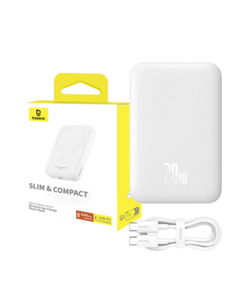 Baseus Magnetic Mini 6000mAh 20W MagSafe biały nr 2