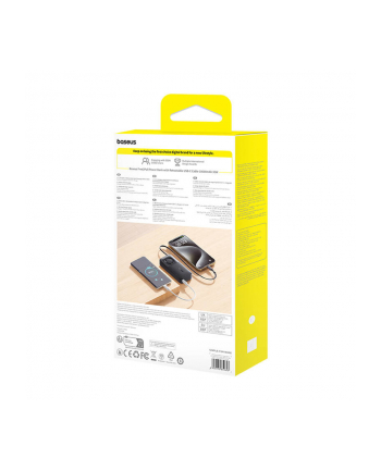 Baseus Free2Pull 10000mAh 30W z portem USB-C i rozwijanym kablem USB-C czarny nr 1