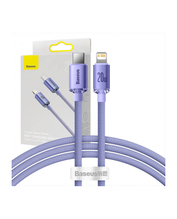 Baseus lightning - USB-C Crystal Shine, 20W, PD, 1.2m (fioletowy) nr 2