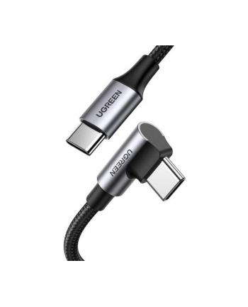 Ugreen USB-C do USB-C, kątowy US334 5A, PD 100W, 1m czarny nr 2
