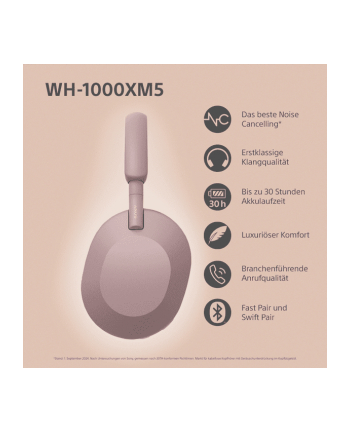 Sony WH-1000XM5 różowe