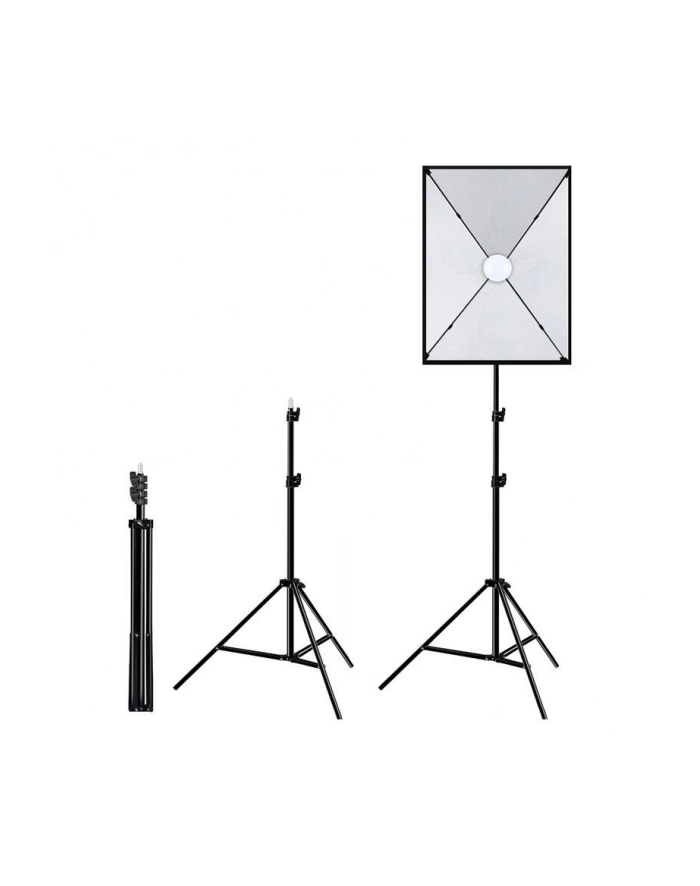 Puluz Zestaw studyjny Softbox LED 50x70cm, statyw, żarówka LED 1 szt PU5070(wersja europejska) główny