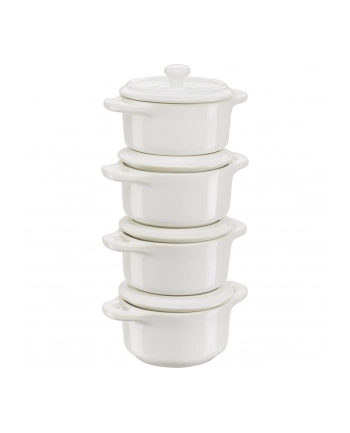 Staub Mini Cocotte Okrągły, 4 szt - 200 ml, Kość słoniowa