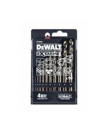 dewalt zestaw wierteł hss-g cobalt extreme 1-10mm 10szt
