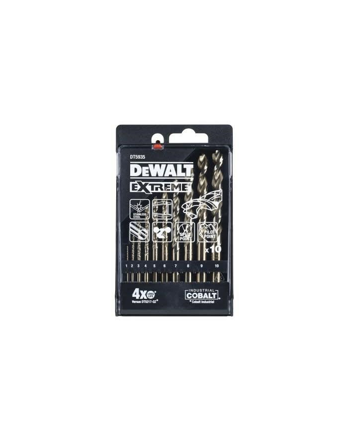 dewalt zestaw wierteł hss-g cobalt extreme 1-10mm 10szt główny