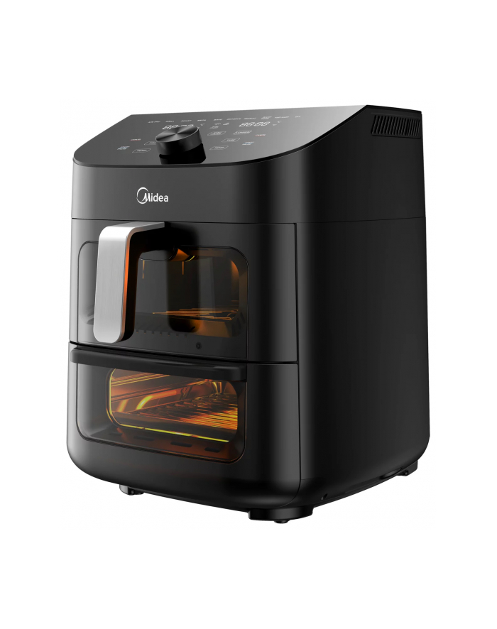 Dwustrefowe urządzenie Airfryer Midea | MAD1100DADK | Moc 1850 W | Pojemność 4,4/6,4 L | Technologia Rapid Air | Czarny główny