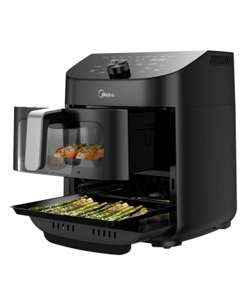 Dwustrefowe urządzenie Airfryer Midea | MAD1100DADK | Moc 1850 W | Pojemność 4,4/6,4 L | Technologia Rapid Air | Czarny nr 2