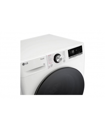 LG | Pralka | F2WR709S2W | Klasa efektywności energetycznej A-10% | Załadunek od przodu | Pojemność prania 9 kg | 1200 obr/min | Głębokość: 47,5 cm | Szerokość 60 cm | DOPROWADZIŁO | Funkcja pary | Napęd bezpośredni | Sieć Wi-Fi | Biały