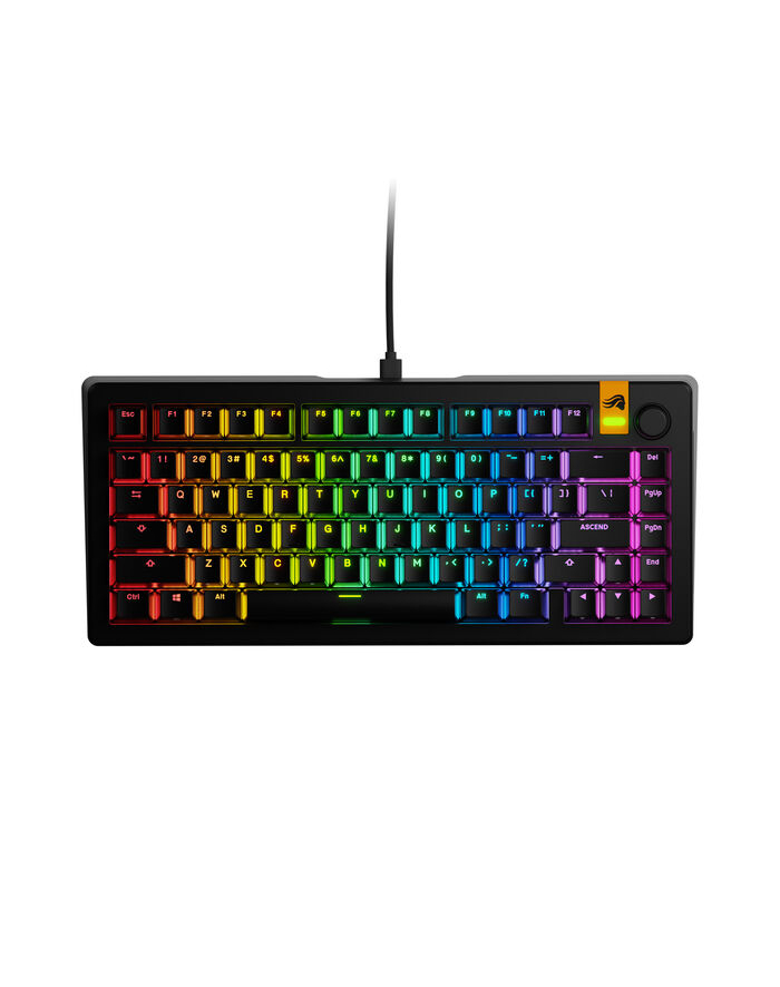 Glorious GMMK 3U 75% Custom Klawiatura do gier - Fabrycznie złożona, ANSI (USA), przełączniki Fox HE, główny