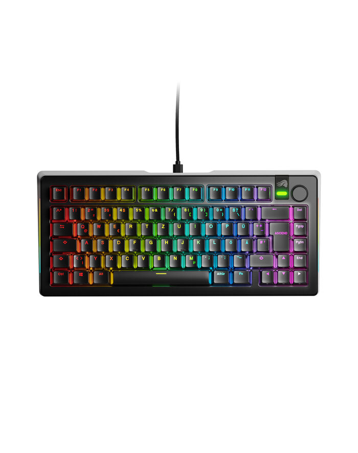 Glorious GMMK 3 Pro 75% Custom Klawiatura do gier - Fabryczna, ISO (D-E), przełączniki Fox, główny