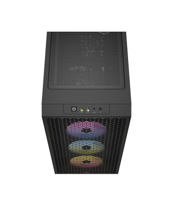 corsair Korsarz | Obudowa komputera ze szkła hartowanego RGB | 3000D | Czarny | Wieża środkowa | Zasilacz w zestawie Nie | Format ATX