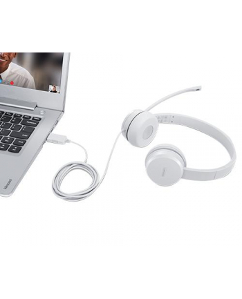 Słuchawki z mikrofonem Lenovo 110 (jasnoszare)