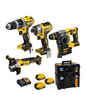 dewalt 18v xr kit tstak (dcg405, dch273, dcd796, dcf887)