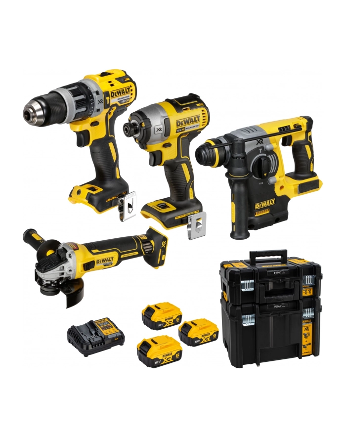 dewalt 18v xr kit tstak (dcg405, dch273, dcd796, dcf887) główny
