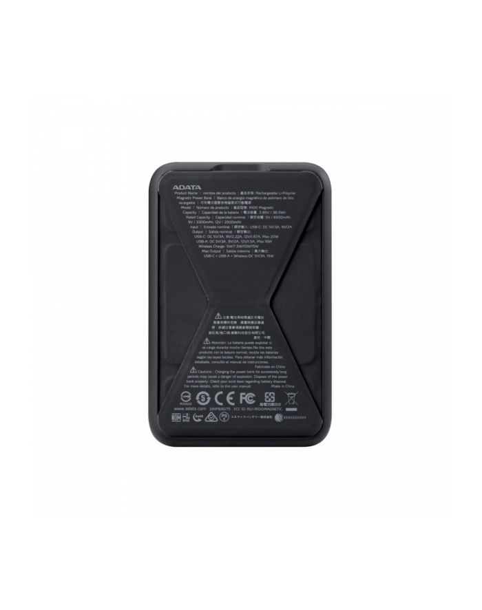 POWER BANK USB 10000MAH BLACK/PR100-12BK ADATA główny