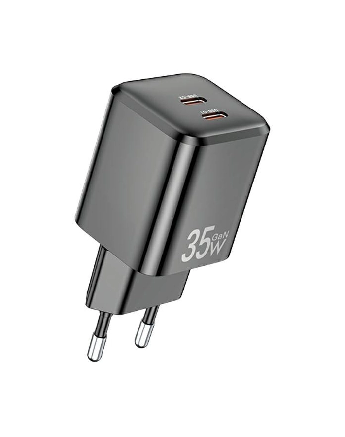 awei Ładowarka sieciowa GaN 35W 2xUSB-C PD65-(wersja europejska) Czarna główny