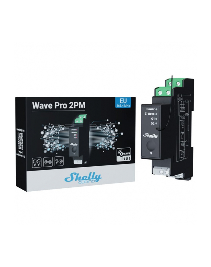 Shelly 2-Kanałowy Przekaźnik Na Szynę Din Z Pomiarem Energii Qubino Pro 2Pm 63548 główny